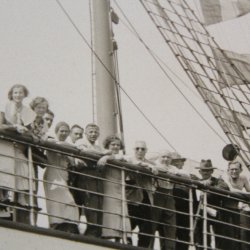 Passagiere auf der ,,Dresden" (3.5.1934)