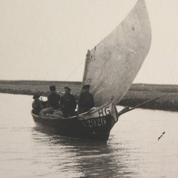 Fischerboot auf dem Donaudelta (um 1943)
