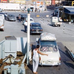Autofähre im Hafen von Elba (1967)