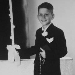 Martin am Kommunionstag in St. Ingbert (1952)